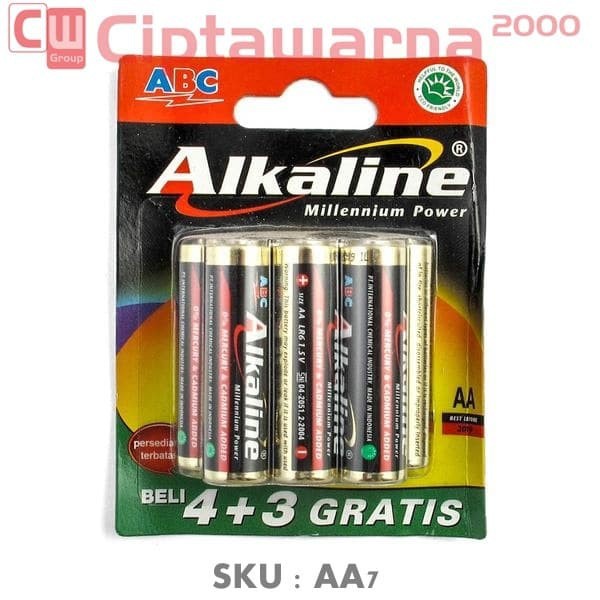 Jual Baterai Batre Battery Batere ABC Alkaline ORI AA AAA / A3 - 4 + 3 ...