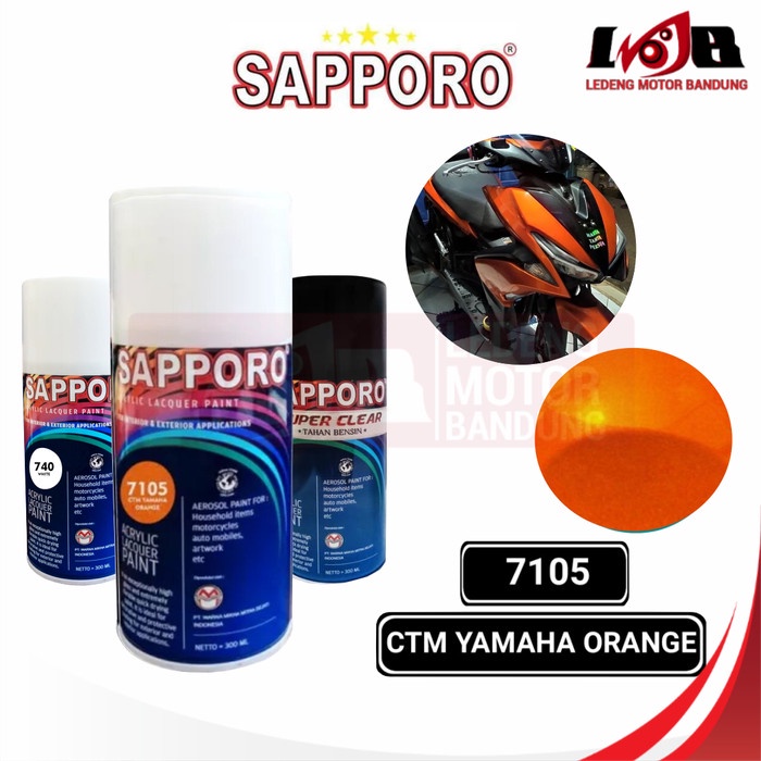 Jual Sapporo 7105 Ctm Yamaha Orange Cat Semprot Aerosol Pilox Warna