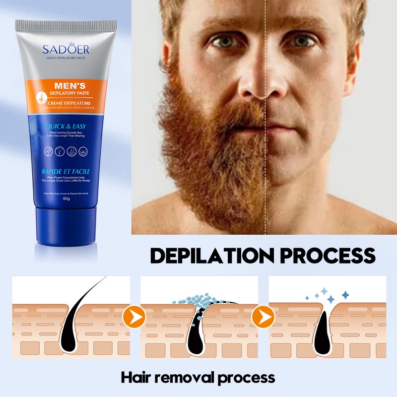 Jual Hair Removal SADOER Krim Penghilang Bulu Rambut Pria Ringan Tidak ...