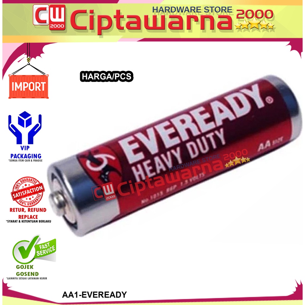 Jual Baterai Aa Eveready Isi 1 Pcs Aa Shopee Indonesia