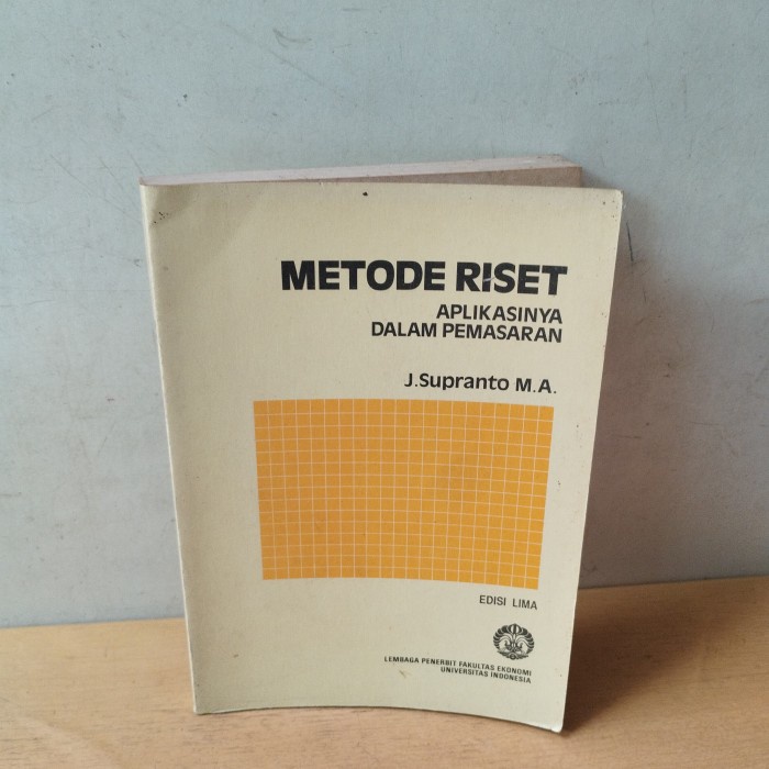 Jual original metode riset aplikasinya dalam pemasaran edisi kelima ...