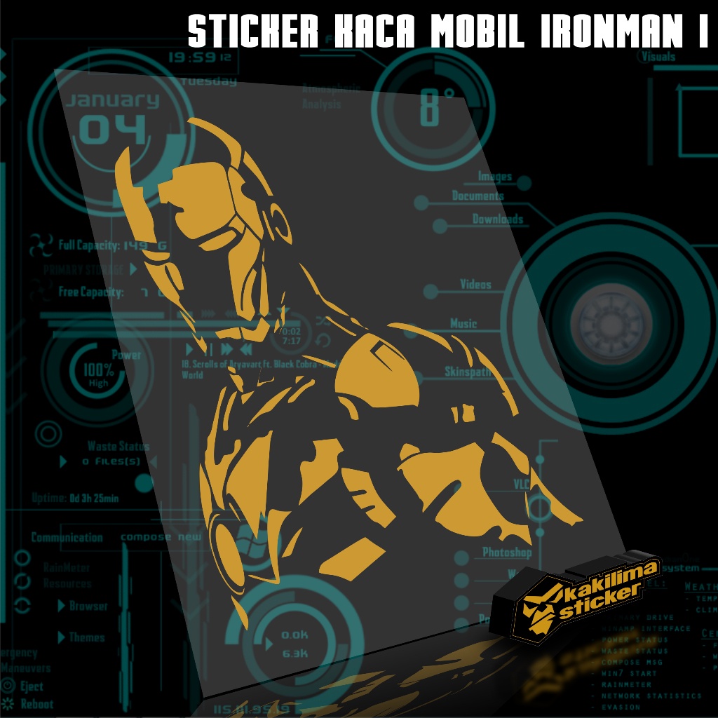 Jual Sticker Ironman. Cutting Sticker Kaca Mobil | Shopee Indonesia