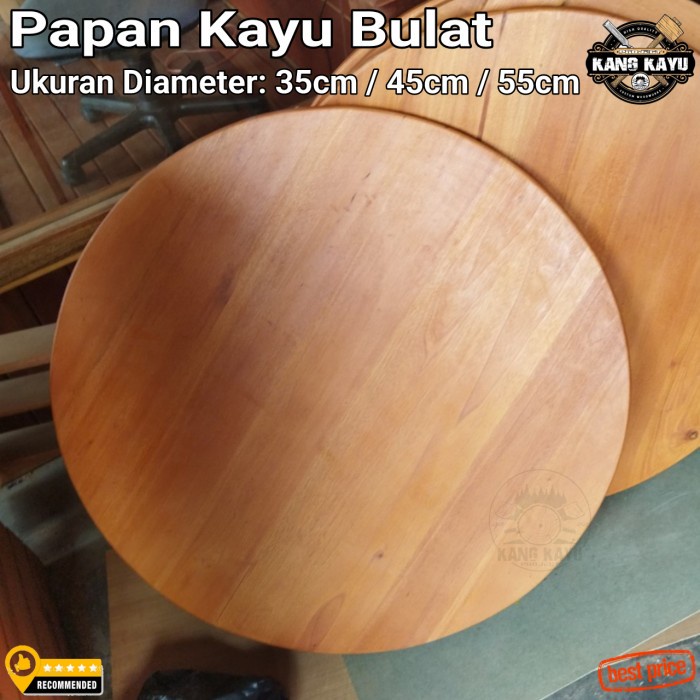 Jual Papan Kayu Bulat Bahan Daun Meja Papan Daun Meja Ukuran 50-70cm ...