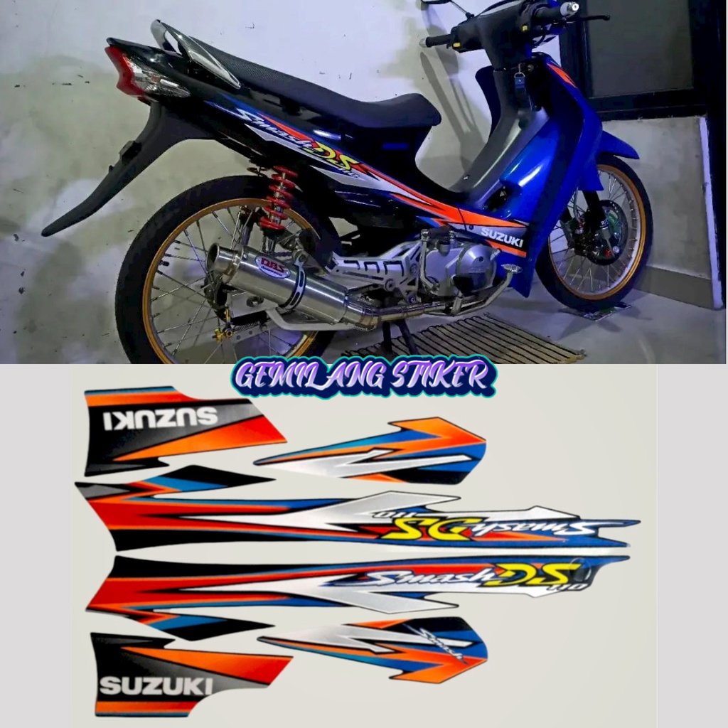 Jual Striping Decal Polet Sticker suzuki smash 110 ds 2003 2004 2005 ...
