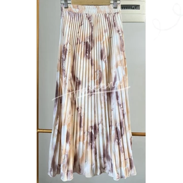 Haseena Rok Plisket Ceisya Motif Marble Bawahan Wanita Anti Nerawang