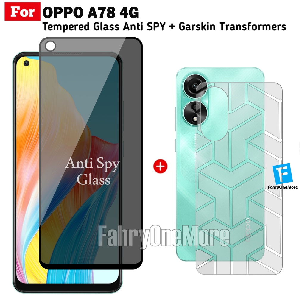 Oppo A78 4G Screen Protector - Privacy Lite