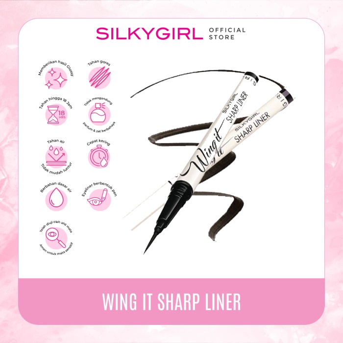 Jual SILKYGIRL Wing It Sharp Liner Super Black Shopee Indonesia