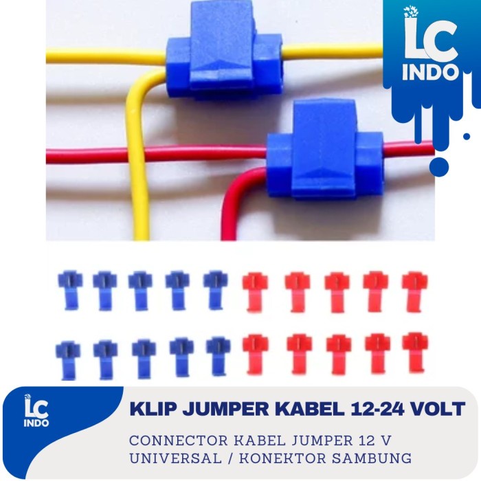 Jual Klip Connector kabel Jumper 1 jalur penyambung jumper kabel 12 - 24 V