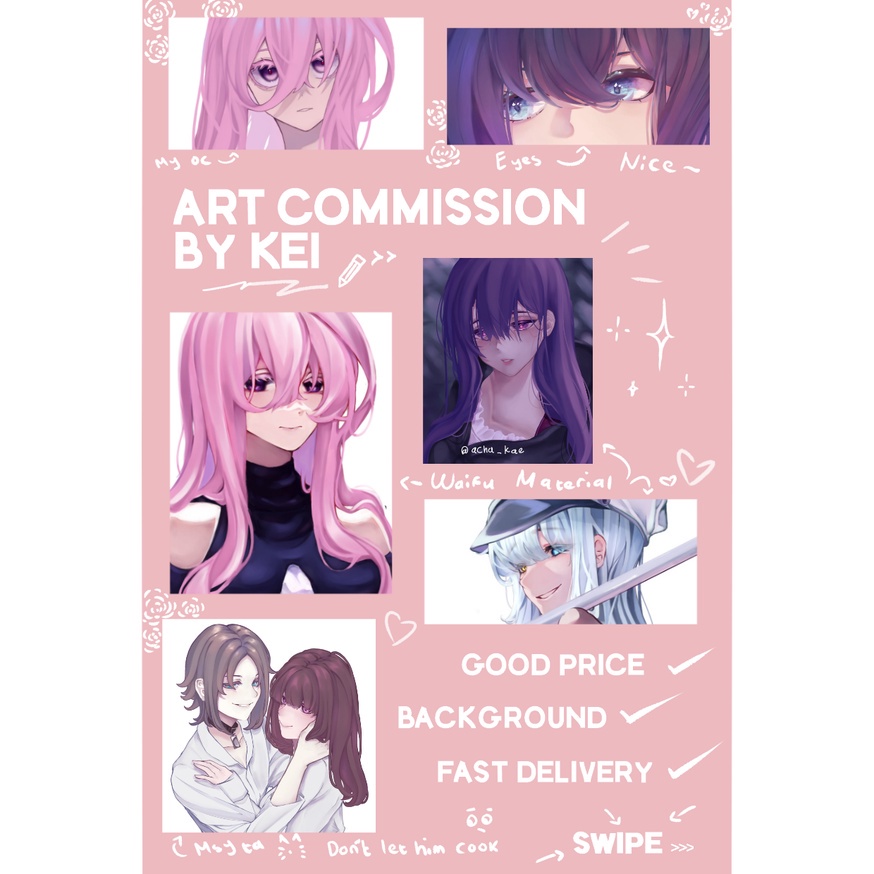 Jual Jual [OPEN] Jasa Gambar Digital Art Commission Anime - Full Color