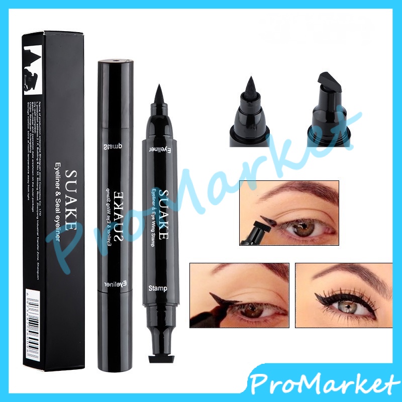 Jual Eyeliner Stamp 2 In 1 Waterproof Liquid Eyeliner Pensil Waterproof