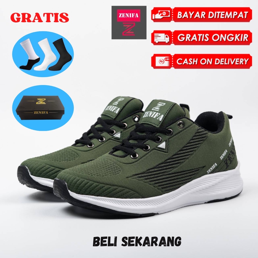 [ZENIFA] Sepatu Sneakers Import Pria Original Zenifa Street Casual Original  Sepatu Cowok Keren Sekolah Olahraga Running Sport Terlaris 2023