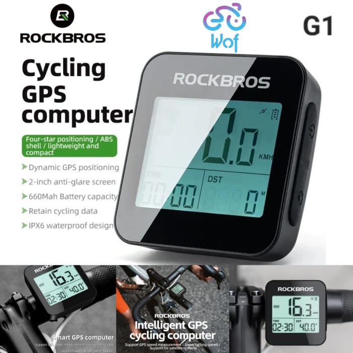Jual Rockbros G1 GPS Speedometer Wireless Computer Sepeda MTB Road Bike Odo G1 Bike Computer