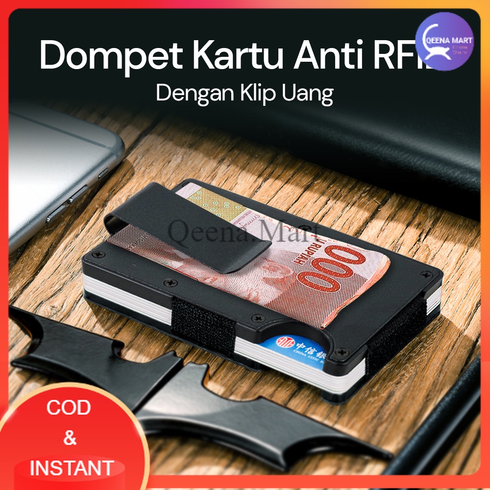 Jual Dompet Kartu Anti RFID dengan Klip Uang | Shopee Indonesia
