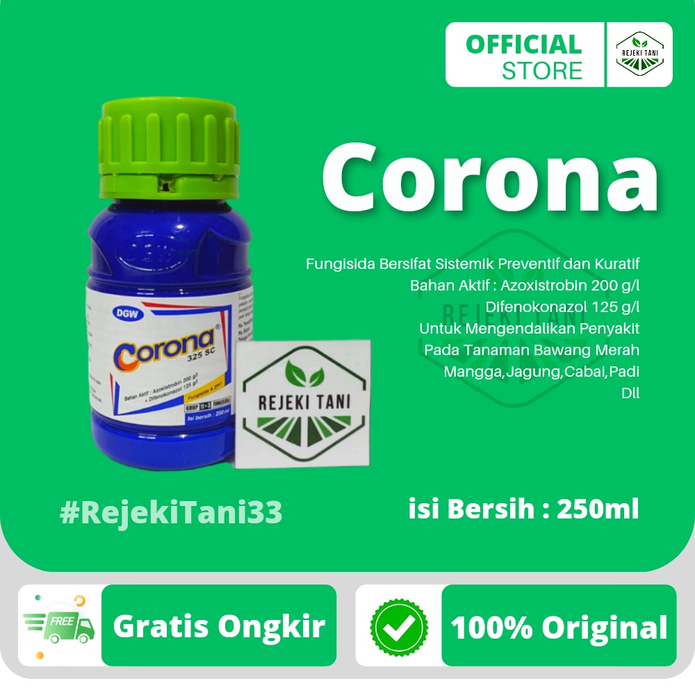 Jual Fungisida CORONA 325 SC 250ml Plus ZPT Seperti AMISTARTOP Sistemik