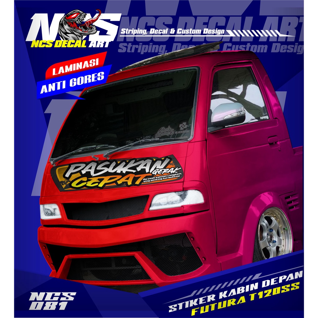 Jual Stiker Decal Kabin Depan PASUKAN GERAK CEPAT All Pick Up Pick Up ...