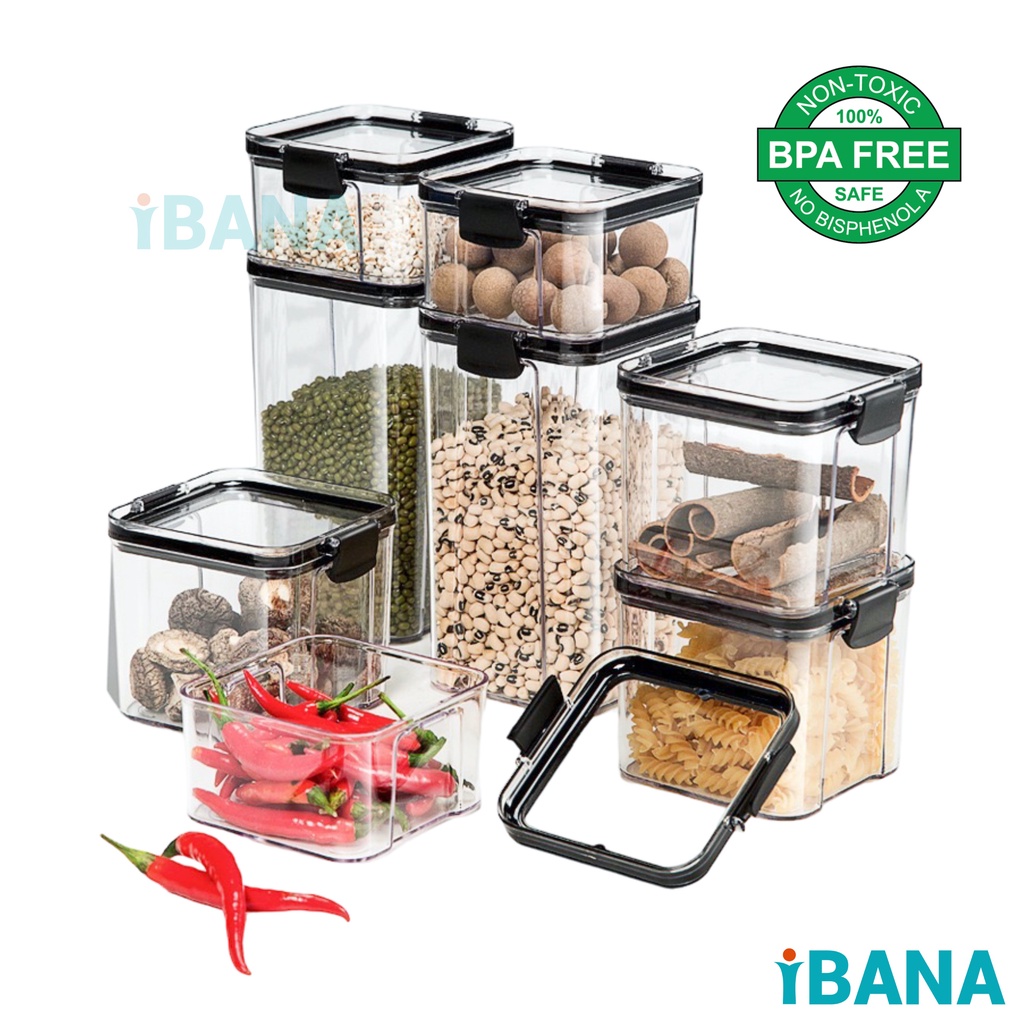Jual IBANA TOPLES KOTAK SNACK KEDAP UDARA TRANSPARAN WADAH TEMPAT ...