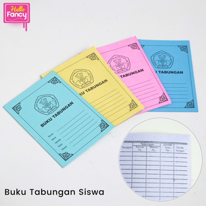 Jual Buku Tabungan Siswa Isi 6 Lbr 1 Pcs Mix Buku Tabungan Anak