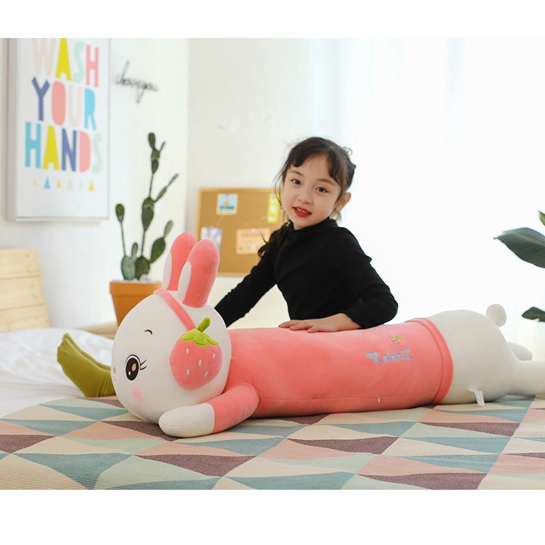 Jual Guling Rabbit Bunny Pakai Bando Strawberry Ukuran 50cm bahan halus ...