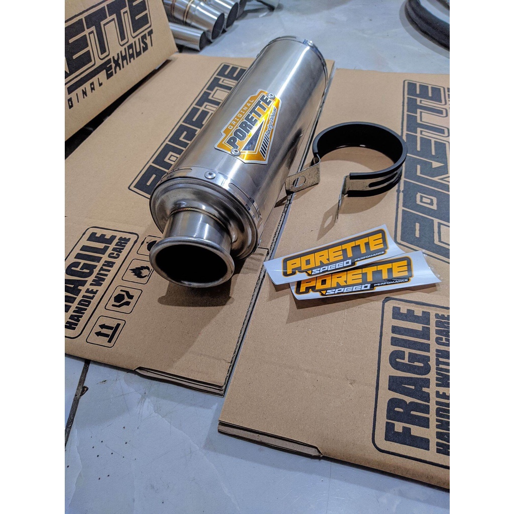 Jual SILINCER ORIGINAL KNALPOT RACING PORETTE LONG INLET 50MM | Shopee ...