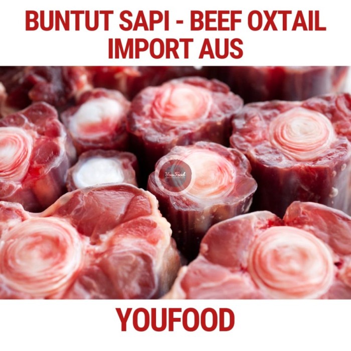 Jual BUNTUT SAPI IMPORT / BEEF OXTAIL - Beef Tail Cut - AUS | Shopee ...
