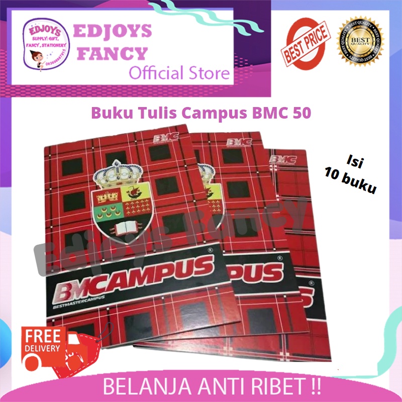 Jual Bmc Buku Tulis Campus Sekolah Pak Isi Lembar Pack Panjang Bmc Shopee Indonesia