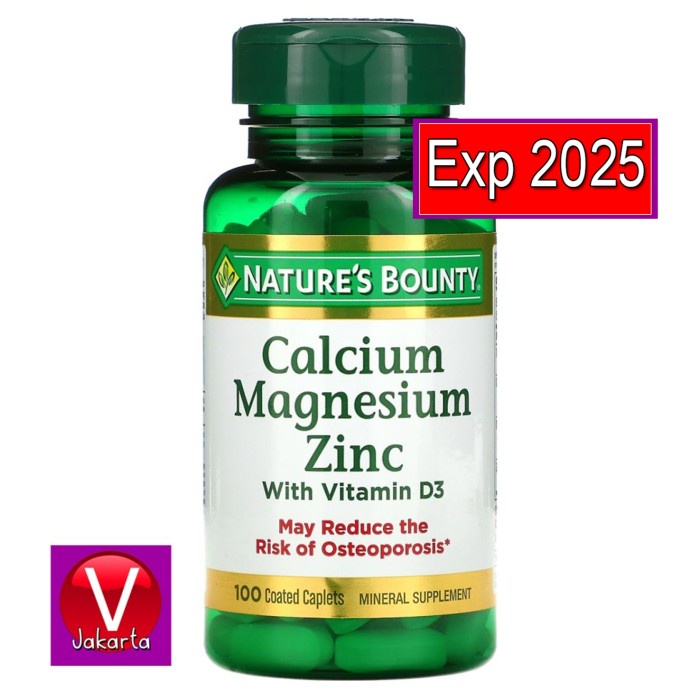 Jual Jual Nature S Natures Bounty Kalsium Calsium Magnesium Zinc Vit