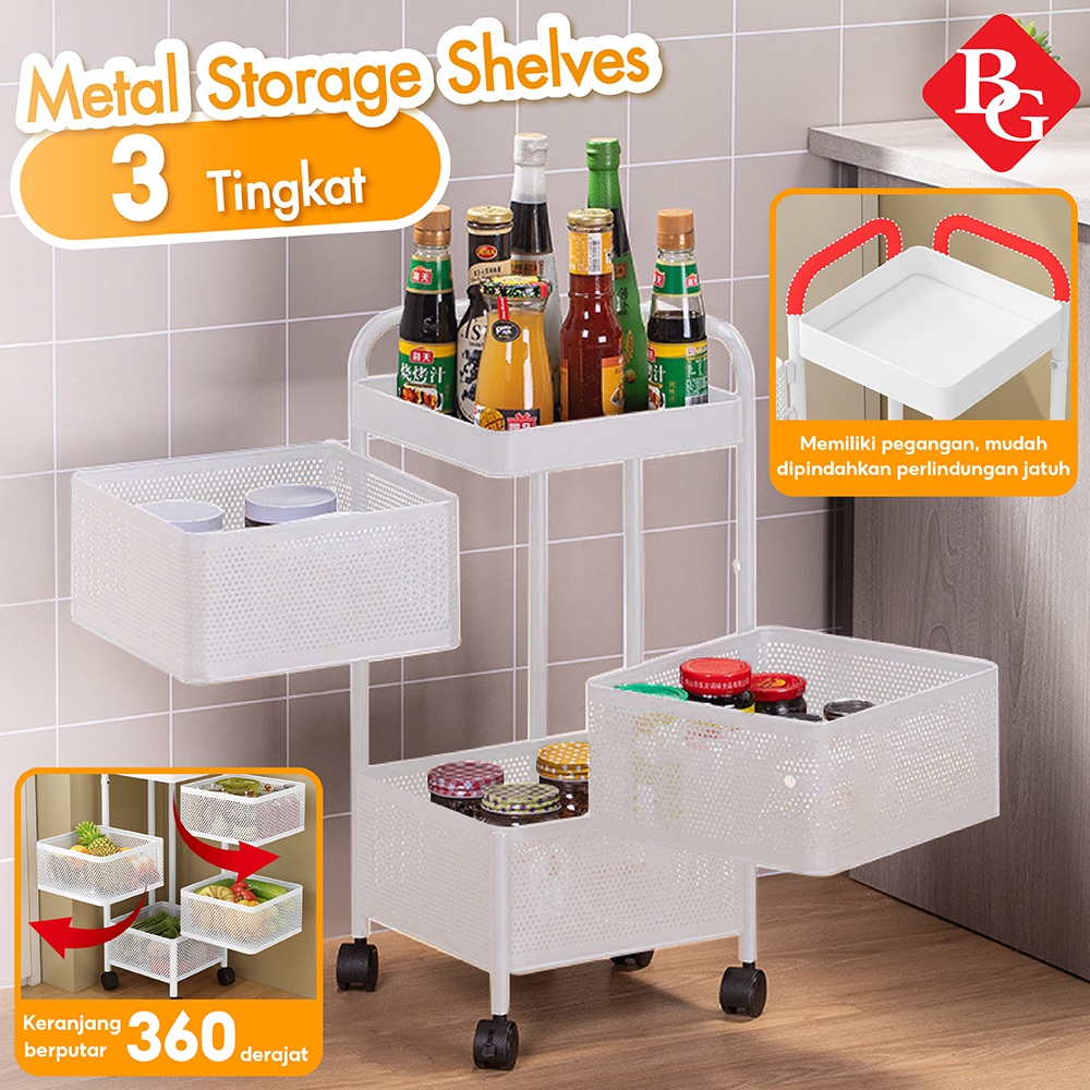 Jual BG SPORT Rak Susun Besi Metal Storage Model 3 Tingkatan 2855 ...