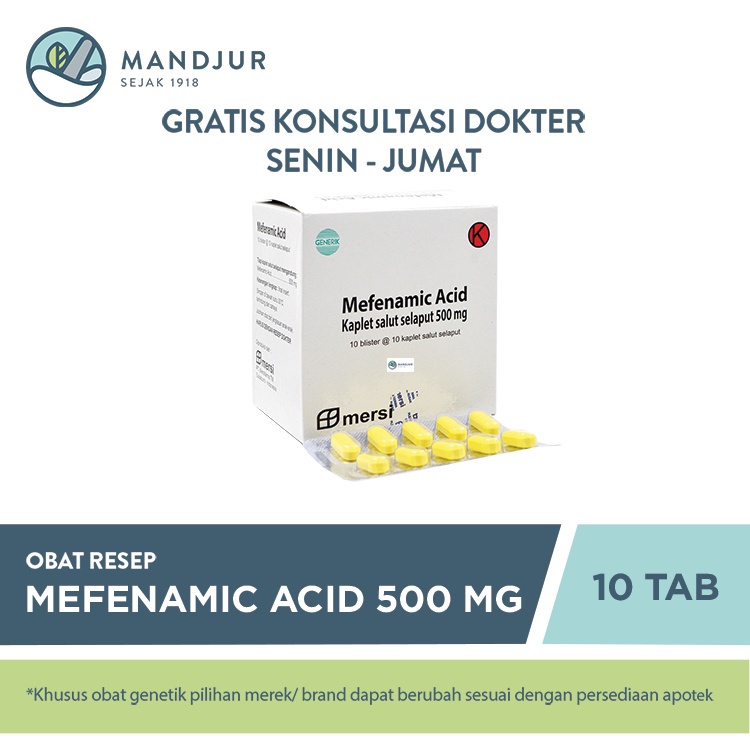 Jual Mefenamic Acid / Asam Mefenamat 500 Mg Strip 10 Tablet | Shopee