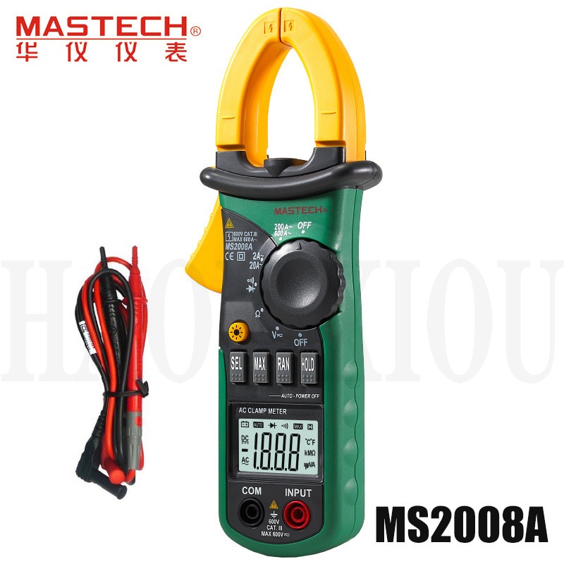 Jual PREORDER Mastech MS2008A Digital AC Clamp Meter 600A Amper Clamp ...