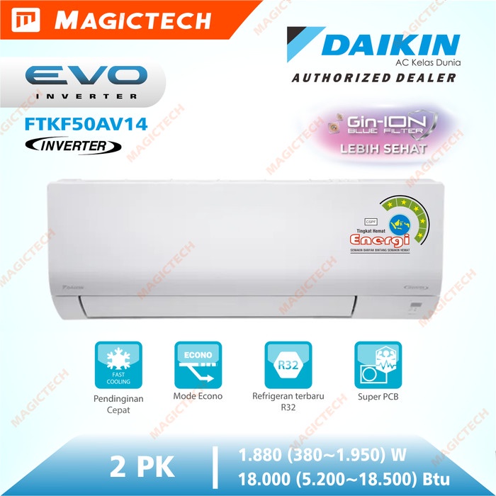 Jual Ac Daikin Pk Ftkf Av Evo Inverter Ac Split R Ftkf Shopee Indonesia