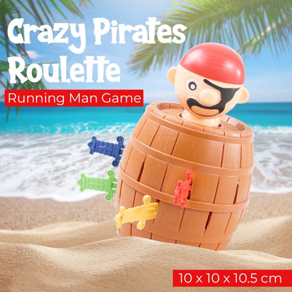 Jual Crazy Pirates Roulette Lucky Barrel Running Man Game - YF555 | Shopee  Indonesia