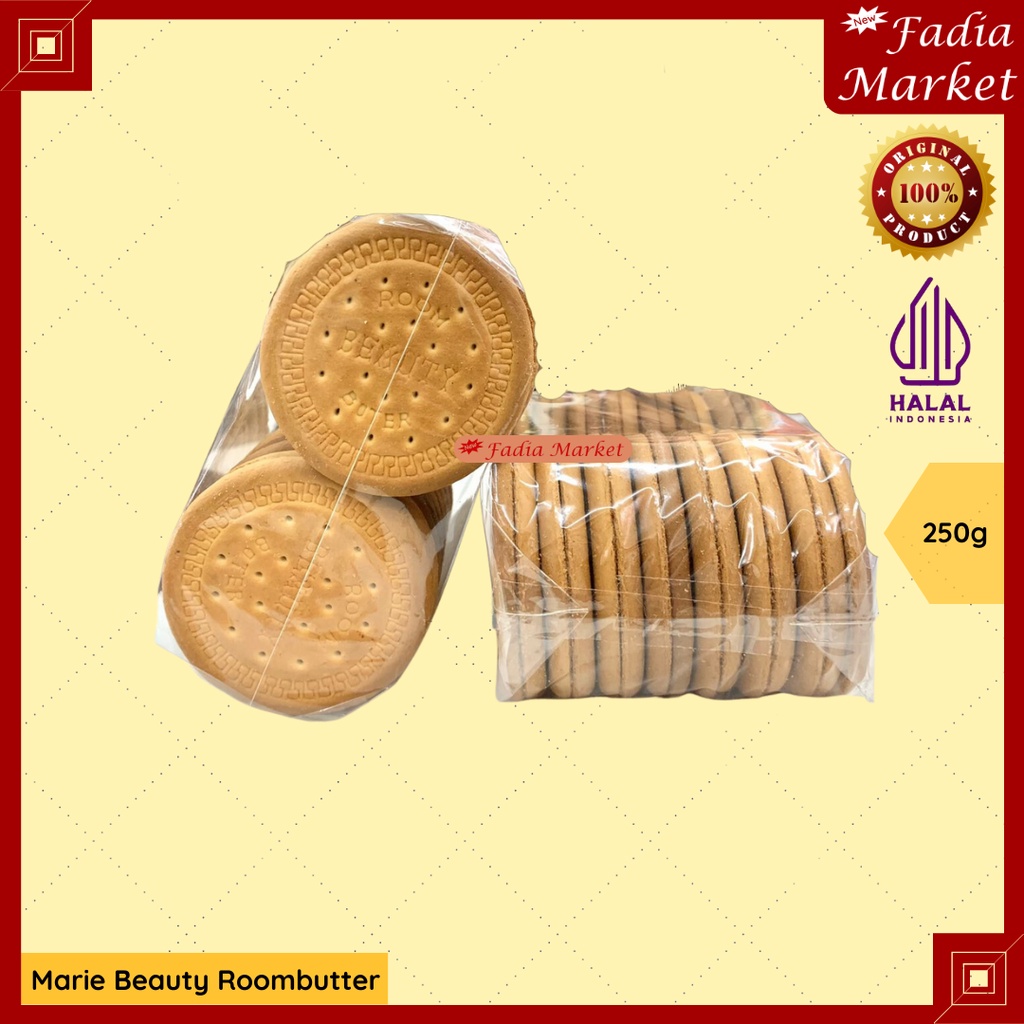 Jual Marie Beauty Roombutter Roti Kue Kering Bulat Repack 250g | Shopee ...