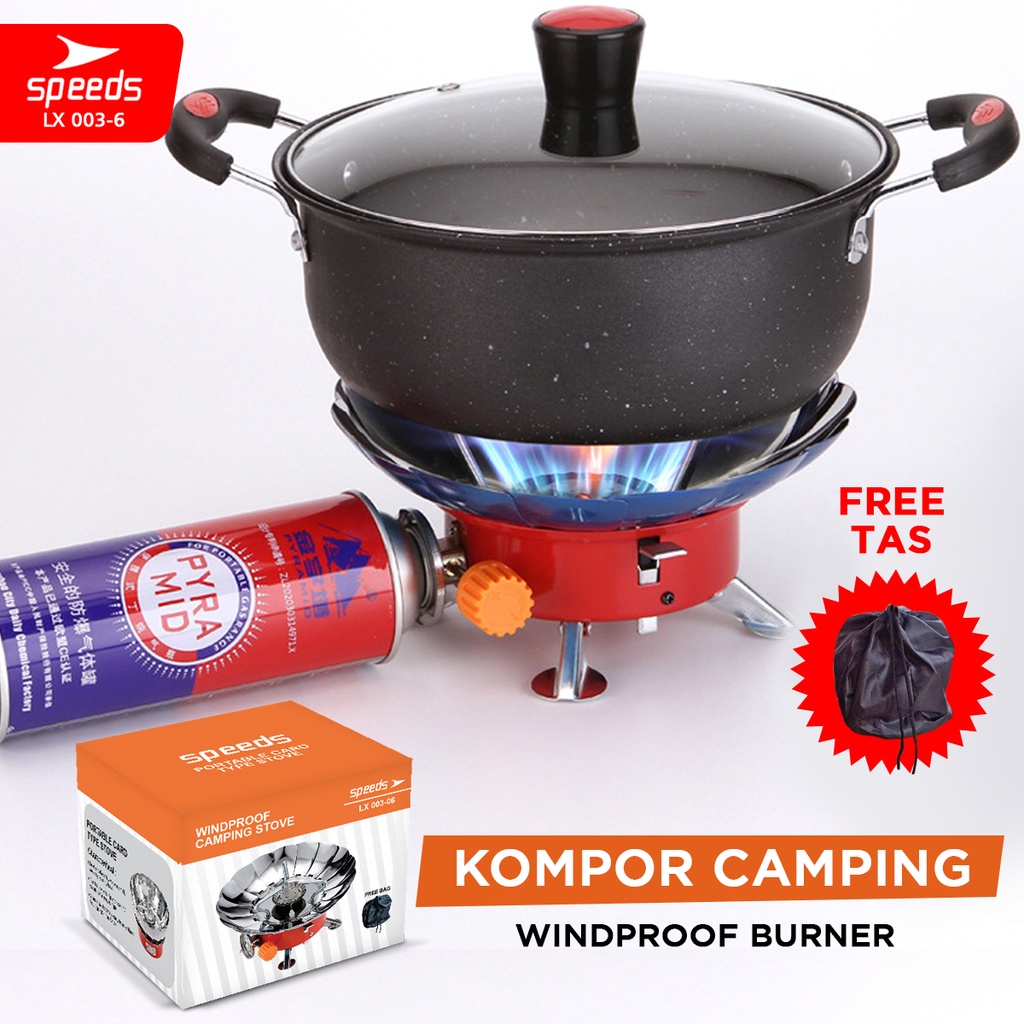 Jual SPEEDS Kompor Camping Gas Alat Masak Mini Anti Angin Bentuk Bunga ...