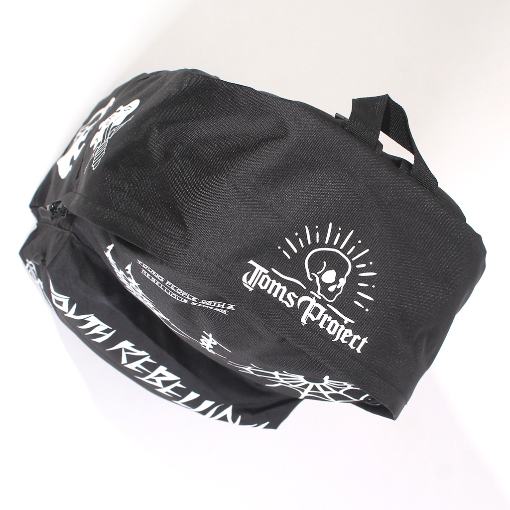 Jual Toms Project Believer Backpack Black Fullprint | Shopee Indonesia