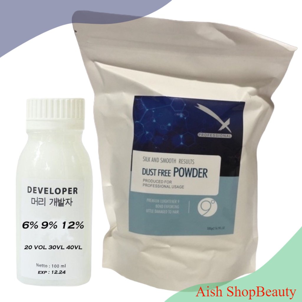 Jual Developer + Bleaching Rambut Korea DUST FREE POWDER level 9 ...
