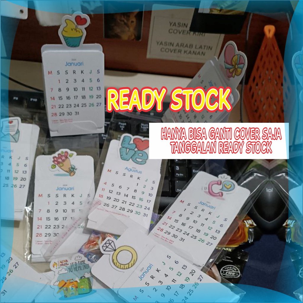 Jual BIGBAG Kalender Meja Mini 2024 Kalender Duduk Imut 2024 Mini Cute ...