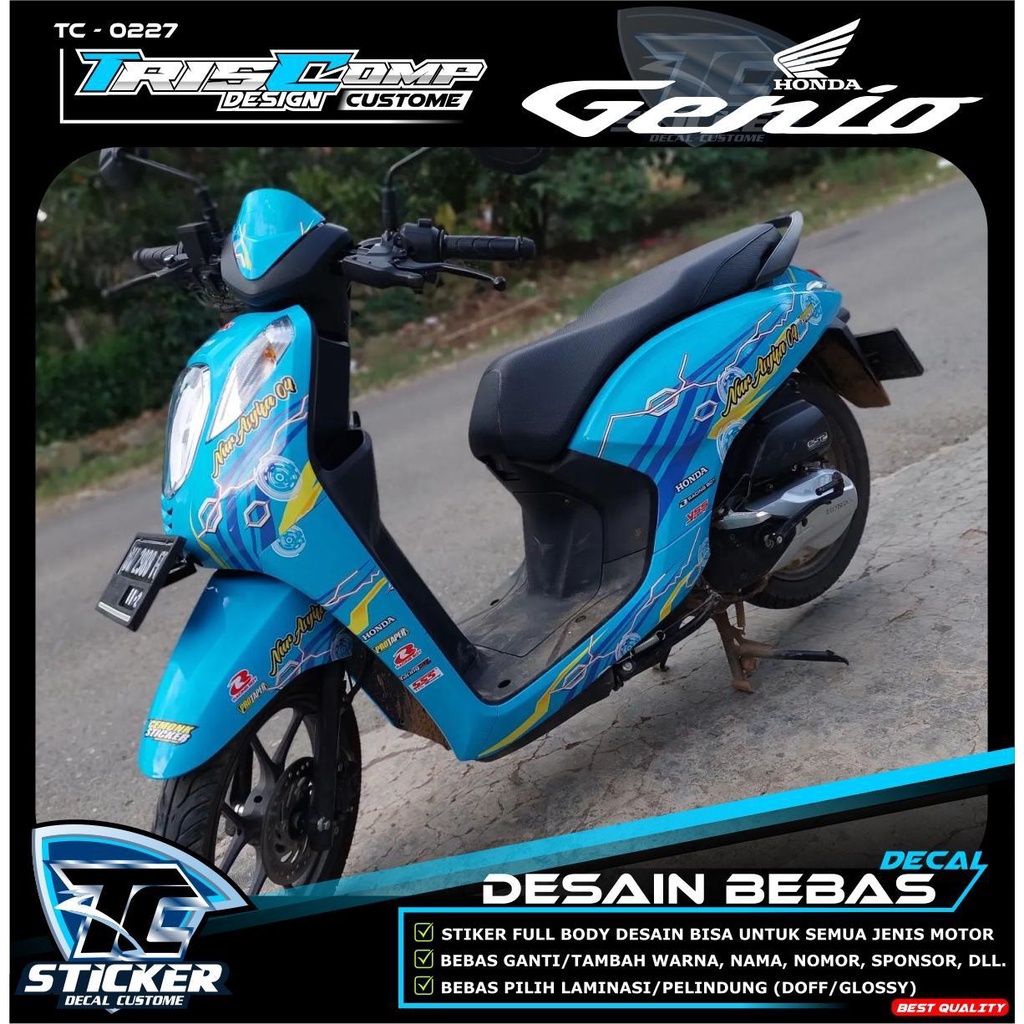 Jual (Desain Custom) Decal Motor Genio Fullbody Sticker Motif Frozen ...