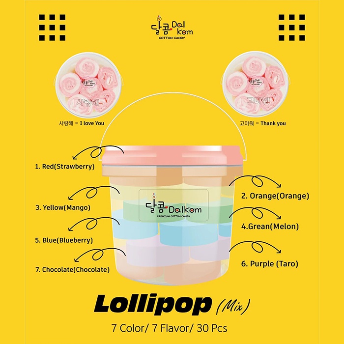 Jual Dalkom Premium Cotton Candy / Lollipop / Gulali / Arum Manis 7 ...