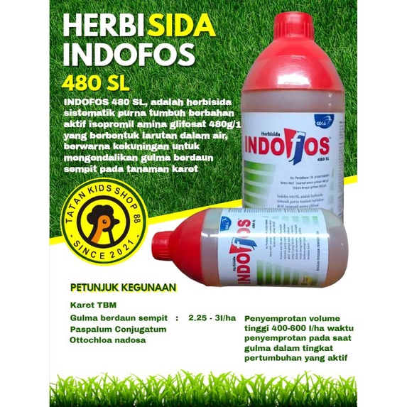 Jual Herbisida Sistemik Pembasmi Rumput Liar Indofos 480 Sl 1 Liter