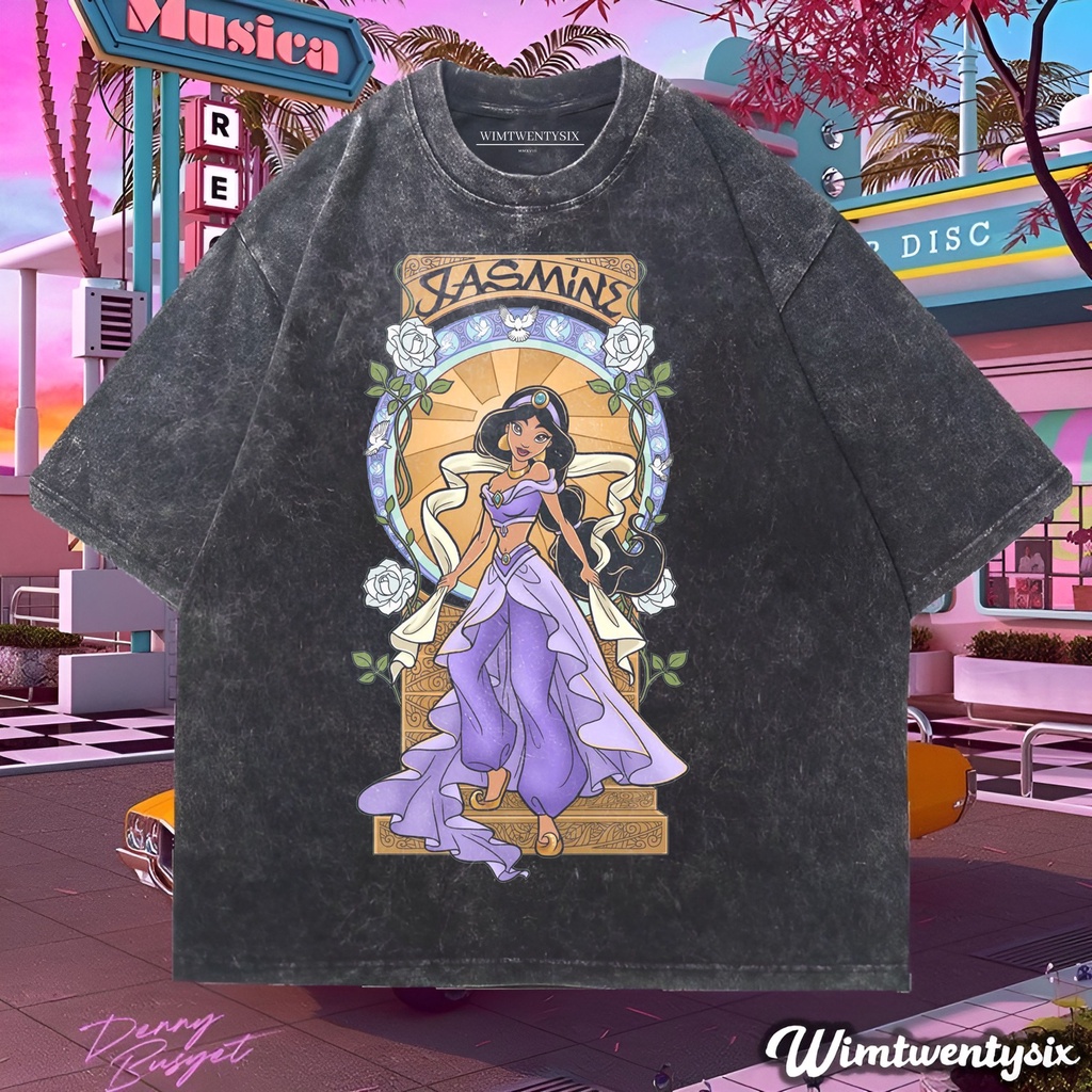 Jual Wimtwentysix “disney jasmine aladdin” kaos oversized washing