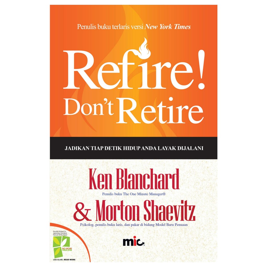 Jual Buku Refire Dont Retire - Kenneth H Blanchard | Ready | Shopee ...