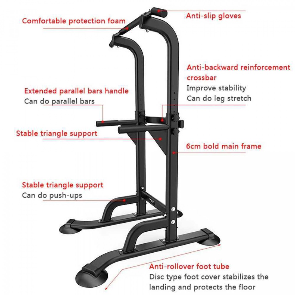 Jual Multi-function Power Tower Adjustable Height Pull Up Station Pull ...