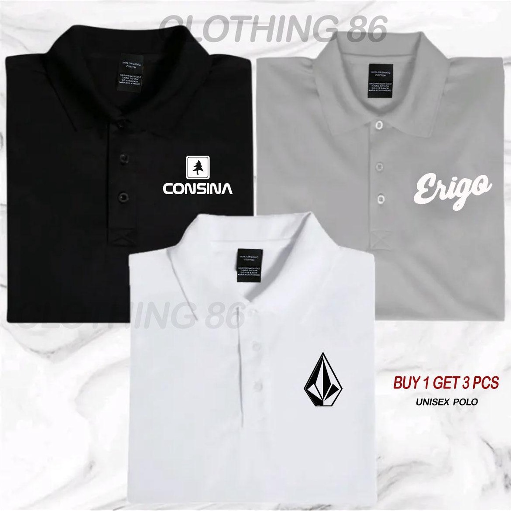 Jual Kaos Polo Distro Rell 3 Pics Satu Paketan Baju Polo Text Hitam ...