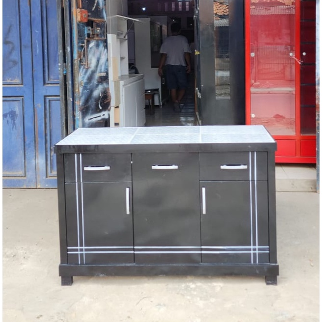 Meja Kompor / Rak Piring / Kitchen Set 3 Pintu / Dapur