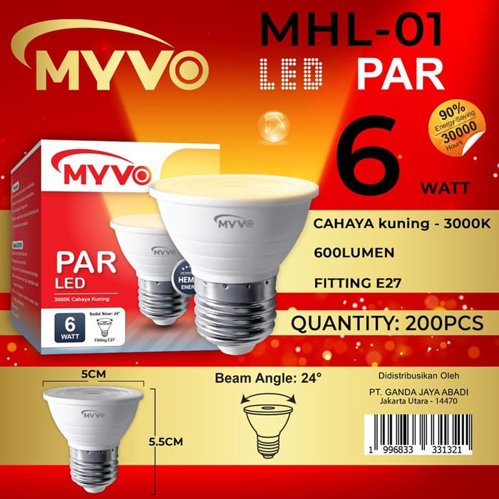 Jual Myvo Lampu Led Par Sorot Watt Lampu Spot Lampu Dekorasi Indoor Outdoor W Murah Irit Awet