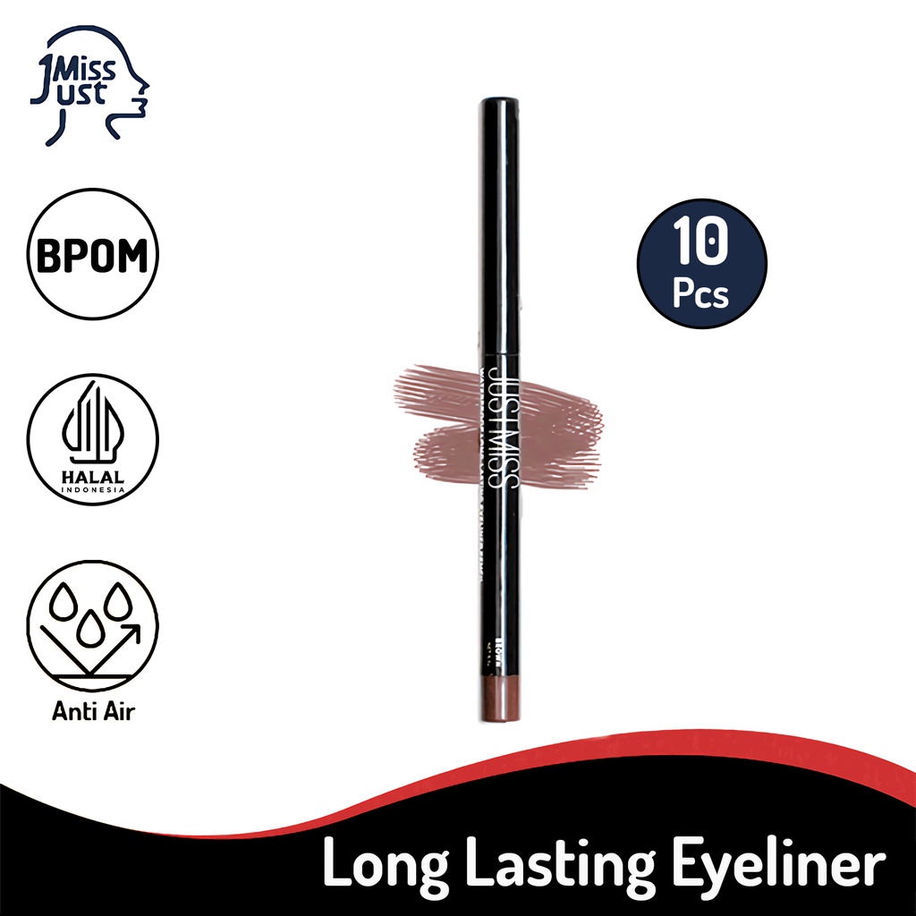 Jual Just Miss Eyeliner Putar Halal BPOM COMBO 10 Pcs 0.3g Waterproof