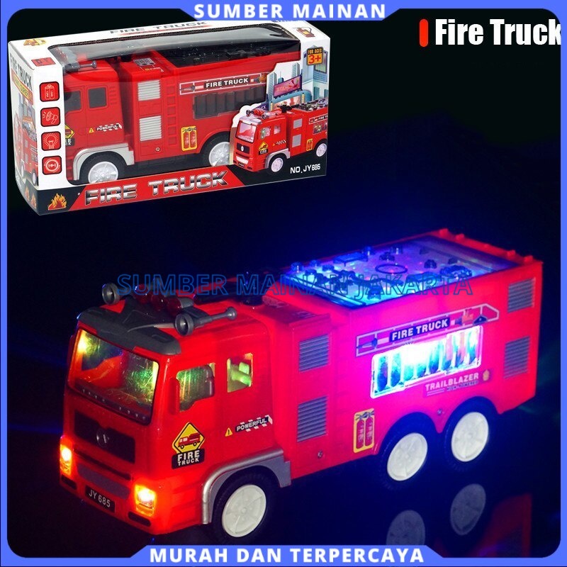 Jual Mainan Mobil Pemadam Kebakaran Besar Fire Truck Bump And Go Shopee Indonesia 5047