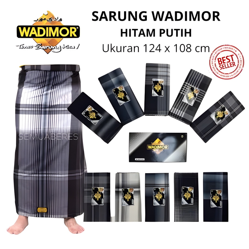 Sarung Wadimor Motif Padang - Kain Tenun Dewasa Pria Laki Cowo Sholat Solat Sarung Wadimor Kombinasi