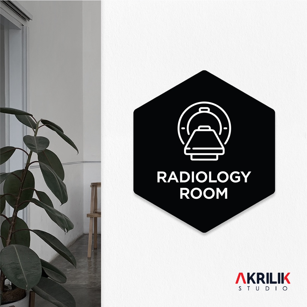 Jual Sign Board Akrilik Radiology Room Acrylic Signage Tempel Dinding ...