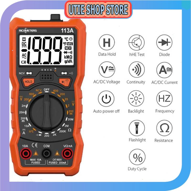 Jual UTIE STORE - RICHMETERS Pocket Size Digital Multimeter AC/DC ...